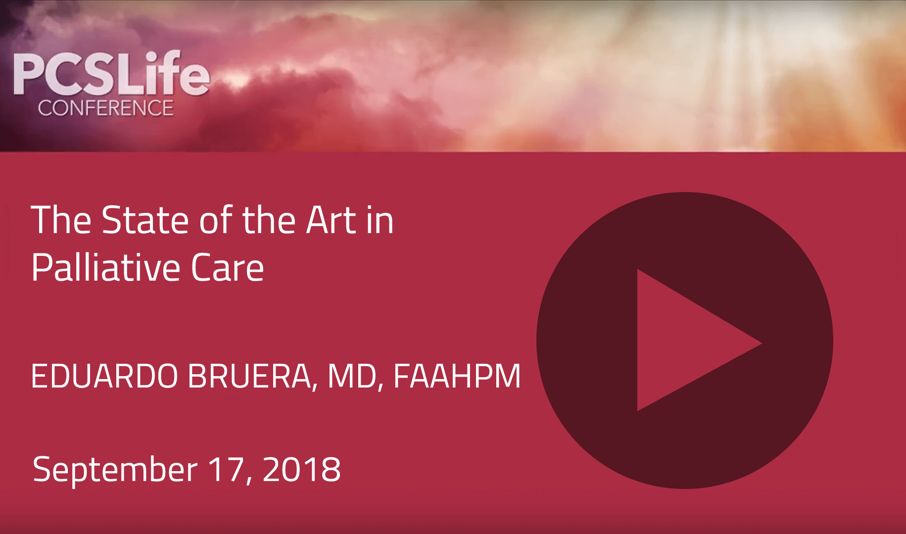 The State of the Art in Palliative Care by Eduardo Bruera