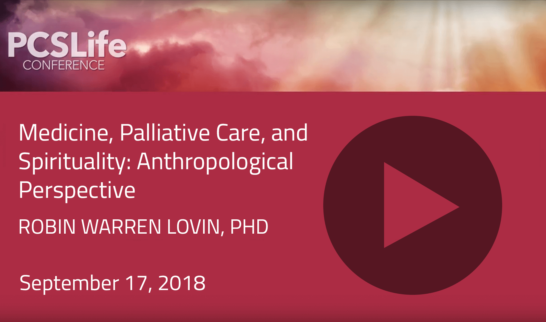 Medicine, Palliative Care, and Spirituality: Anthropological Perspective by Robin Warren Lovin